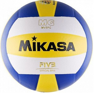 Волейбольный мяч MIKASA MV5PC белый-желтый-синий